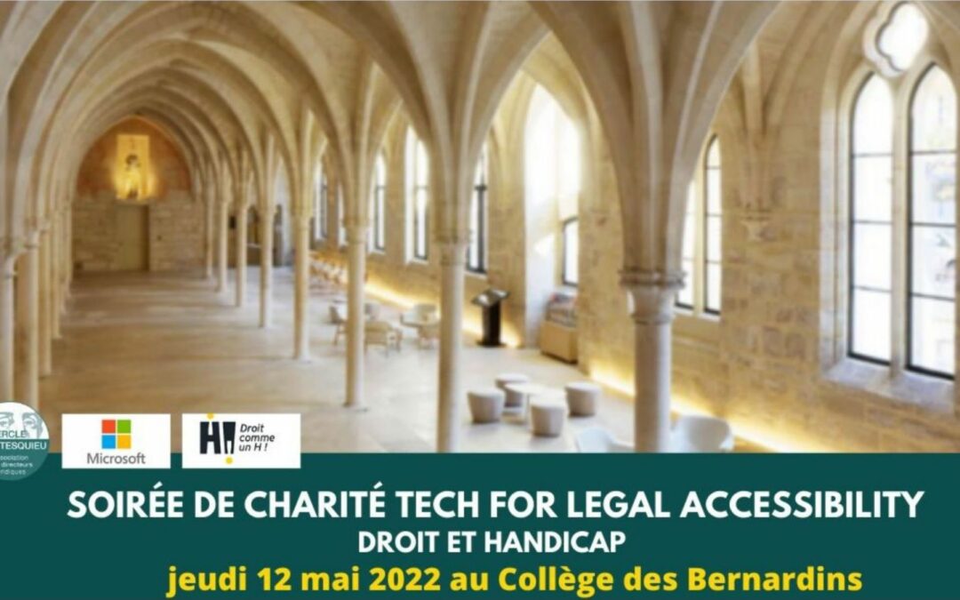 Droit et Handicap – Soirée de charité “Tech For Legal Accessibility”
